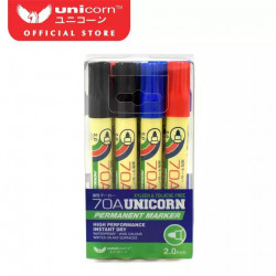 Unicorn Marker Assorted UM-70A-12'S