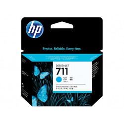 Original HP 711 3-Pack 29ml Cyan Ink (Genuine) CZ134A