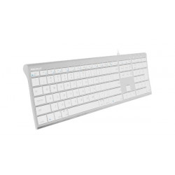 MACALLY Aluminum Ultra Slim USB-C Wired keyboard for Mac and PC