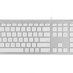 MACALLY Aluminum Ultra Slim USB Wired keyboard for Mac and PC