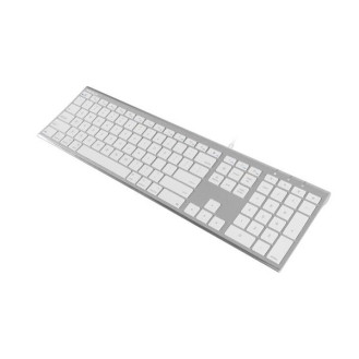 MACALLY Aluminum Ultra Slim USB Wired keyboard for Mac and PC