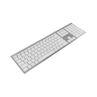 MACALLY Aluminum Ultra Slim USB Wired keyboard for Mac and PC
