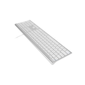 MACALLY Aluminum Ultra Slim USB Wired keyboard for Mac and PC