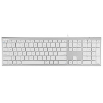 MACALLY Aluminum Ultra Slim USB Wired keyboard for Mac and PC