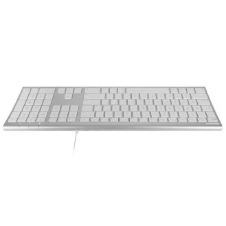 MACALLY Aluminum Ultra Slim USB Wired keyboard for Mac and PC