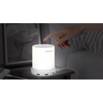 MACALLY Dimmable Table Lamp with 4 USB Charging Ports MACALLY Dimmable Table Lamp with 4 USB Charging Ports
