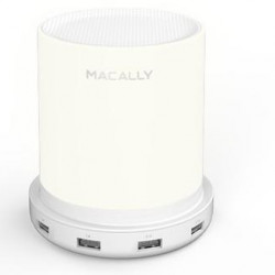 MACALLY Dimmable Table Lamp with 4 USB Charging Ports