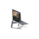 MACALLY Space Gray Aluminum Horizontal Laptop Stand for Laptops and MacBooks up to 17”