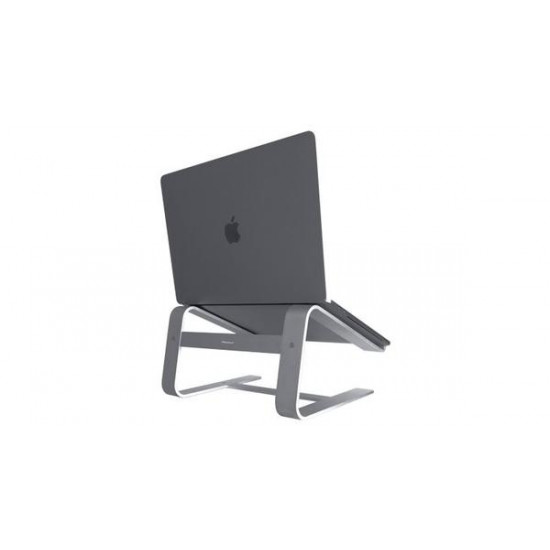 MACALLY Space Gray Aluminum Horizontal Laptop Stand for Laptops and MacBooks up to 17” MACALLY Space Gray Aluminum Horizontal Laptop Stand for Laptops and MacBooks up to 17”