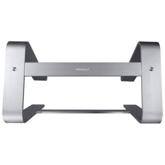 MACALLY Space Gray Aluminum Horizontal Laptop Stand for Laptops and MacBooks up to 17” MACALLY Space Gray Aluminum Horizontal Laptop Stand for Laptops and MacBooks up to 17”
