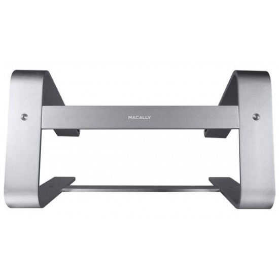 MACALLY Space Gray Aluminum Horizontal Laptop Stand for Laptops and MacBooks up to 17” MACALLY Space Gray Aluminum Horizontal Laptop Stand for Laptops and MacBooks up to 17”