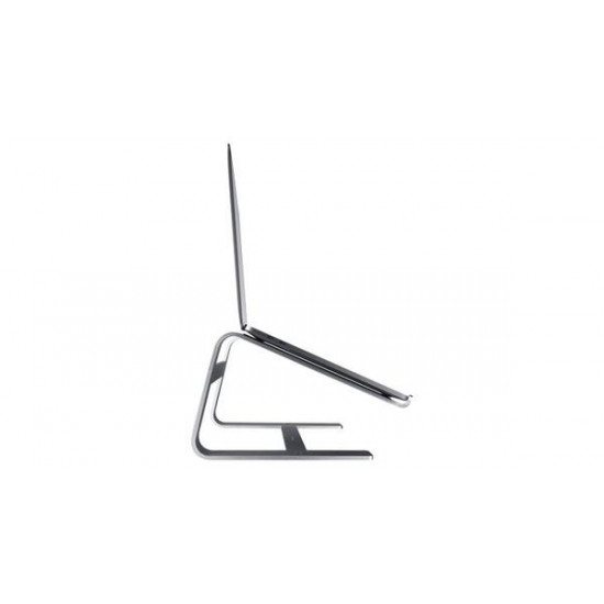 MACALLY Space Gray Aluminum Horizontal Laptop Stand for Laptops and MacBooks up to 17”