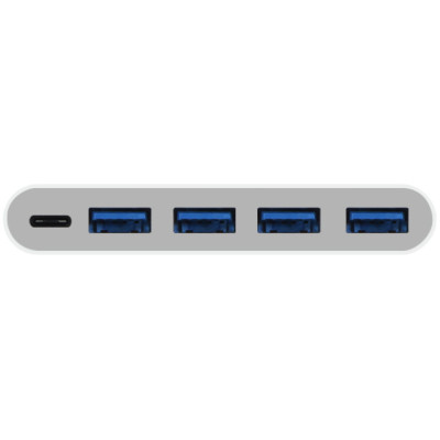 MACALLY USB-C to USB-A Hub with USB-C Charging Port