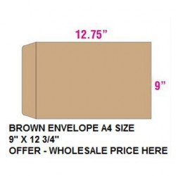Unicorn Giant Brown Envelope ( 229mm x 323mm / 5 Pcs ) UE-9"X12.75"